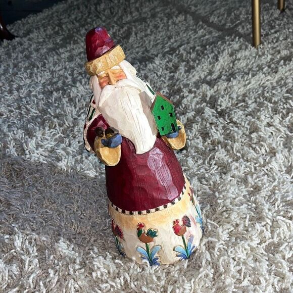 Jim Shore Santa Christmas Ornament Birds Birdhouse Roosters Enesco 2002 - Picture 2 of 16